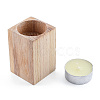 Natural Wood Candle Holder LS-AJEW-T002-01-3