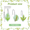 12Pcs Leaf Resin Shower Curtain Hook AJEW-SP0006-01A-2