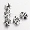 Tibetan Style Alloy Hamsa Hand/Hand of Fatima/Hand of Miriam Beads LS-TIBEB-7722-AS-RS-1