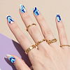 Stainless Steel DIY Nail Art Templates MRMJ-WH0092-224-6