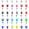 24Pcs 12 Colors Handmade Luminous Lampwork European Dangle Charms PALLOY-AB00087-1