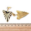 304 Stainless Steel Triangle Dangle Stud Earrings LS-EJEW-F392-01G-3