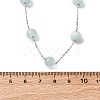 304 Stainless Steel Cat Eye Round Beads Handmade Chain Necklaces for Women NJEW-C073-01P-05-5