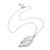 304 Stainless Steel Macrame Pouch Empty Stone Holder for Pendant Necklaces Making NJEW-JN04384-01-1