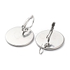 Non-Tarnish 304 Stainless Steel Leverback Earring Settings STAS-F191-03P-25mm-2