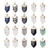 10Pcs 10 Style Natural Gemstone Pointed Pendants G-LS0002-04-2