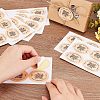 30Sheets Self-Adhesive Kraft Paper Gift Tag Stickers DIY-OC0009-12-3