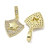 Rack Plating Brass Micro Pave Cubic Zirconia Pendants KK-E114-04G-03-2