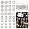 40Pcs 2 Style 1-Hole Zinc Alloy Rhinestone Shank Buttons DIY-GA0003-61-1