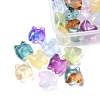 50Pcs 9 Style Transparent Spray Painted Glass Beads GLAA-FS0001-50-3