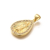 Religion Themed Rack Plating Brass Micro Pave Cubic Zirconia Pendants KK-L226-007G-21-2