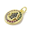 Brass Micro Pave Cubic Zirconia Pendants KK-M283-13G-02-2