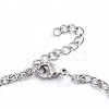 Tarnish Resistant 304 Stainless Steel Lumachina Chain Bracelets BJEW-L673-013-P-2