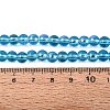 Transparent Electroplate Glass Beads Strands EGLA-Q132-6MM-01A-17-4