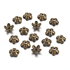Tibetan Style  Zinc Alloy Bead Caps LS-TIBEB-6.5x3-AB-FF-1