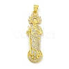 Priest Rack Plating Brass Micro Pave Cubic Zirconia Pendants KK-G513-88G-1