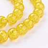Spray Painted Crackle Glass Beads Strands CCG-Q001-10mm-10-3