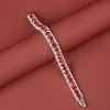 Square Alloy Rhinestone Cup Chain Bracelets for Women WG1D83C-12-1