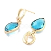 Brass Micro Pave Cubic Zirconia Stud Earrings EJEW-Q800-39KCG-2