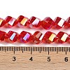 Electroplate Transparent Glass Beads Strands EGLA-B011-02A-AB01-4