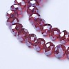 Electroplate Glass Beads Strands EGLA-A034-T6mm-A02-3