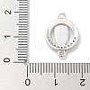 Rack Plating Brass Micro Pave Clear Cubic Zirconia Religion Virgin Mary Connector Charms KK-L224-094P-07-3