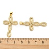 Rack Plating Brass Micro Pave Cubic Zirconia Pendants KK-F869-12G-3