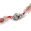 Natural Quartz Graduated Beaded Necklaces & Stretch Bracelets Jewelry Sets SJEW-H304-01B-4