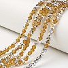 Electroplate Transparent Glass Beads Strands EGLA-A034-T3mm-M10-1