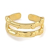 Brass Open Cuff Rings RJEW-P127-04G-2