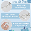 2Pcs Alloy Heart Boot Strap Chains FIND-FG0003-66-4