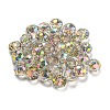 Transparent Electroplate Glass Beads GLAA-L046-02C-1