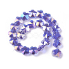 Electroplate Glass Beads Strands EGLA-J148-A-AB03-2