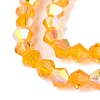 AB Color Plated Transparent Glass Beads Strands GLAA-G127-01-01A-4