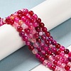 Natural Striped Agate/Banded Agate Beads Strands G-A246-8mm-13-5