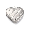 304 Stainless Steel Locket Pendants STAS-S171-13P-01-1