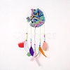 DIY Diamond Painting Hanging Woven Net/Web with Feather Pendant Kits DIY-I084-11-1