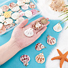 30Pcs Natural Shell Pendants PALLOY-PH01840-3