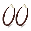 Brass Ring Hoop Earrings EJEW-A121-12C-G-2
