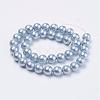 Wrinkle Textured Shell Pearl Beads Strands BSHE-E016-6mm-M-2