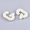 Handmade ABS Plastic Imitation Pearl Woven Beads FIND-T039-18-G-3