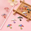 10Pcs 5 Colors Alloy Enamel Pendants FIND-YW0003-30-5