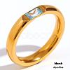 304 Stainless Steel Pave Cubic Zirconia Finger Rings FS-WG61B2A-07-1