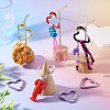 5Pcs Zinc Alloy Spring Gate Rings FIND-TA0009-73K-7