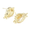 Brass Stud Earring Findings KK-Z106-03G-03-2
