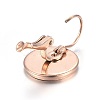 Ion Plating(IP) Stainless Steel Leverback Earring Settings STAS-L211-08C-RG-2