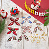 DIY Christmas Theme Epoxy Resin Wing Dangle Earring Kits DIY-TA0010-31-5