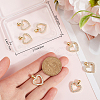 10Pcs Brass Cubic Zirconia Pendants KK-BBC0015-94-3