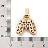 Brass Micro Pave Cubic Zirconia Pendants KK-C076-29M-G02-3