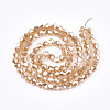 Electroplate Glass Bead Strands EGLA-R094-4mm-12-2